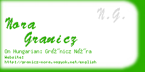 nora granicz business card